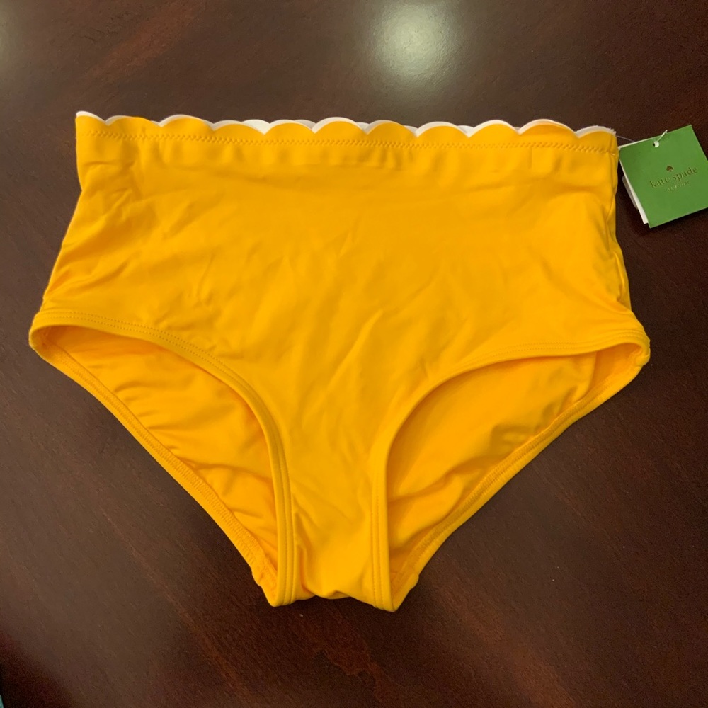 NWT kate spade scalloped brief swimsuit bottoms S
